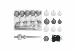 61-osainen Joulupallosetti Latvalla 150 LED-valoa