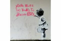 Author's Inspirations Taulu Banksy Tyttö