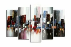 Canvastaulu 5-pak Monivärinen