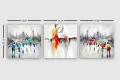 Canvastaulu VP Spain 3-pak Monivärinen -meubeldecoratie winkel canvastaulu vp spain 3 pak monivarinen 30x30 cm 3320032