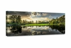 Green Sunset Taulu Canvas 60x150cm