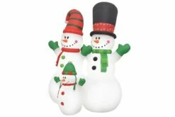 Ilmatäytteinen Jouluinen Lumiukkoperhe LED IP44 240 Cm -meubeldecoratie winkel ilmataytteinen jouluinen lumiukkoperhe led ip44 240 cm valkoinen 3403560