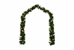 Jouluköynnös Koristeltu Joulupalloilla Ja LED-valoilla 10 M