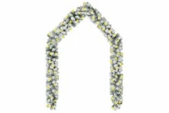 Jouluköynnös LED-valoilla Ja Lumihuurteella Vihreä 5 M PVC