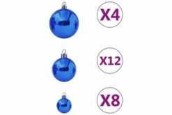 Joulukuusen Pallosarja 100 Kpl Sininen -meubeldecoratie winkel joulukuusen pallosarja 100 kpl sininen 3365967 1