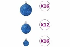 Joulukuusen Pallosarja 100 Kpl Sininen -meubeldecoratie winkel joulukuusen pallosarja 100 kpl sininen 3365968