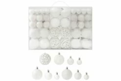 Joulukuusen Pallosarja 100 Kpl Valkoinen -meubeldecoratie winkel joulukuusen pallosarja 100 kpl valkoinen 3328901 1