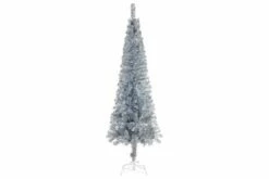 Ohut Joulukuusi LED-valoilla Ja Palloilla Hopea 120 Cm -meubeldecoratie winkel ohut joulukuusi led valoilla ja palloilla hopea 120 cm 3029517 1