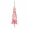 Ohut Joulukuusi LED-valoilla Ja Palloilla Pinkki 210 Cm -meubeldecoratie winkel ohut joulukuusi led valoilla ja palloilla pinkki 210 cm 3294212