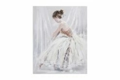 Öljymaalaus 80x100 Cm Nainen Valkoisella Mekolla