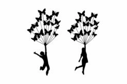 Perhonen Seinäkoriste