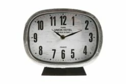 Pöytäkello Tiroli 22x18 Cm Hopea