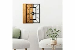 Seinäkello Draai Nelikulmainen -meubeldecoratie winkel seinakello draai nelikulmainen mustavaalea pahkina 4813953 1