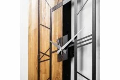 Seinäkello Draai Nelikulmainen -meubeldecoratie winkel seinakello draai nelikulmainen mustavaalea pahkina 4813955