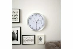 Seinäkello Kvartsikoneisto Kosteus- & Lämpömittari 30cm -meubeldecoratie winkel seinakello kvartsikoneisto kosteus lampomittari 30cm valkoinen 774997 1