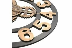 Seinäkello Metalli 58 Cm Kultainen Ja Musta