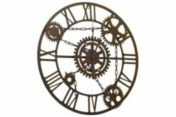 Seinäkello Metalli 80 Cm Ruskea -meubeldecoratie winkel seinakello metalli 80 cm ruskea ruskea 2400162 1