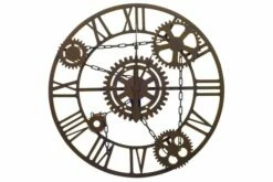 Seinäkello Metalli 80 Cm Ruskea -meubeldecoratie winkel seinakello metalli 80 cm ruskea ruskea 2400163 1
