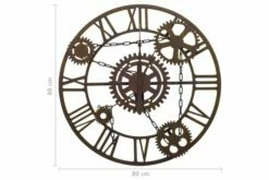 Seinäkello Metalli 80 Cm Ruskea -meubeldecoratie winkel seinakello metalli 80 cm ruskea ruskea 2400165 1
