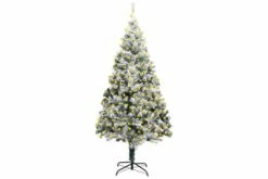 Tekojoulukuusi LED-valoilla Ja Lumihuurteella 300 Cm PVC