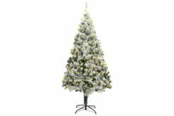 Tekojoulukuusi LED-valoilla Ja Lumihuurteella 400 Cm PVC