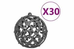 Tekojoulukuusi LED-valoilla Ja Palloilla 500 Cm Valkoinen -meubeldecoratie winkel tekojoulukuusi led valoilla ja palloilla 500 cm valkoinen 3311827 1