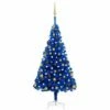 Tekojoulukuusi LED-valoilla Ja Palloilla Sininen 150 Cm PVC -meubeldecoratie winkel tekojoulukuusi led valoilla ja palloilla sininen 150 cm pvc 3294207