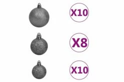 Tekojoulukuusi LED-valoilla, Palloilla Ja Kävyillä 210 Cm -meubeldecoratie winkel tekojoulukuusi led valoilla palloilla ja kavyilla 210 cm 3296653 1