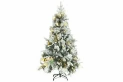 Tekojoulukuusi Lumihuurre/LED-valot/kävyt 195 Cm PVC Ja PE -meubeldecoratie winkel tekojoulukuusi lumihuurreled valotkavyt 195 cm pvc ja pe 3530604 1