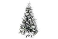 Tekojoulukuusi Lumihuurre/LED-valot/kävyt 195 Cm PVC Ja PE -meubeldecoratie winkel tekojoulukuusi lumihuurreled valotkavyt 195 cm pvc ja pe 3530606 1